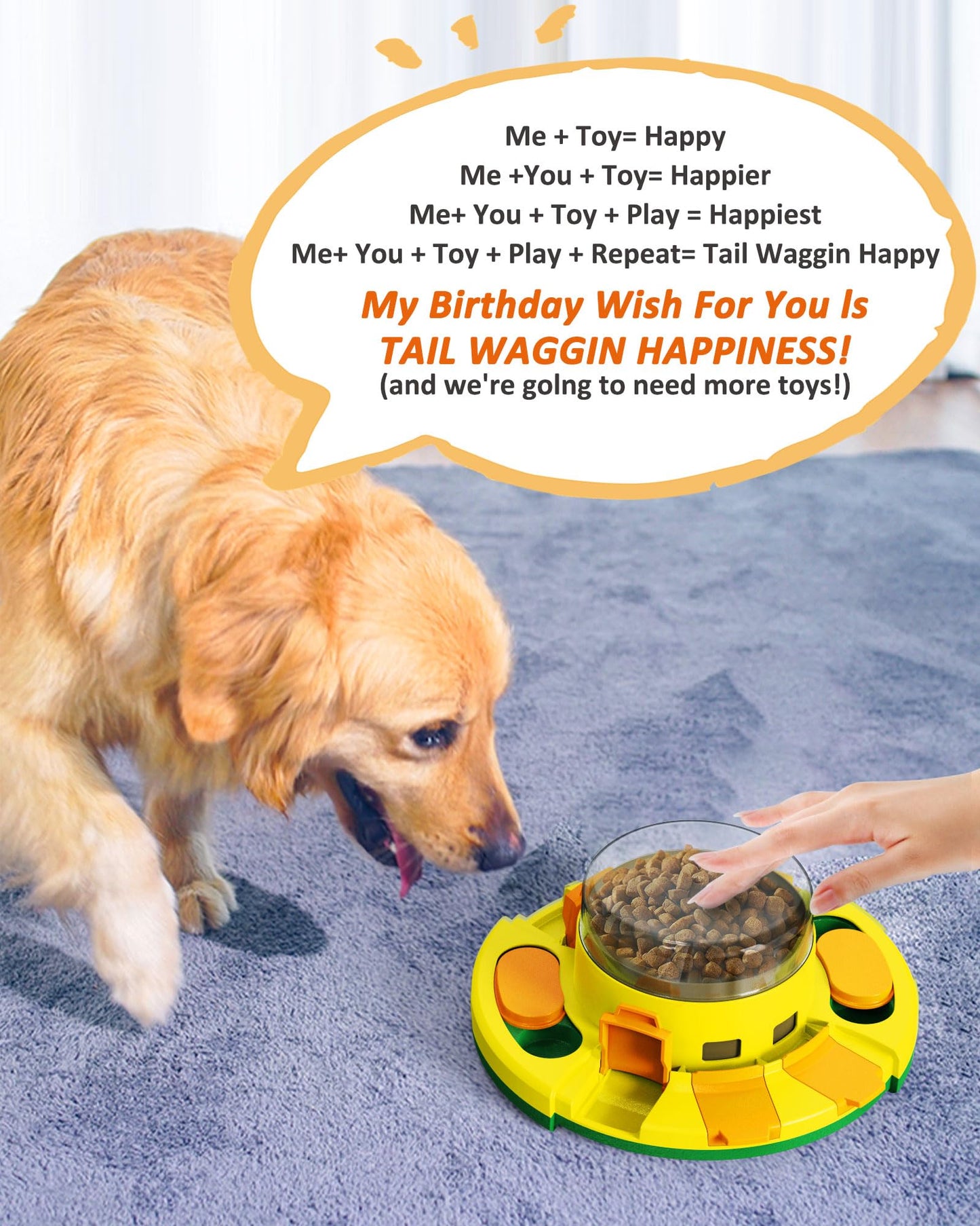 Dog Puzzle Toy - Interactive Slow Feeder & Treat Dispenser