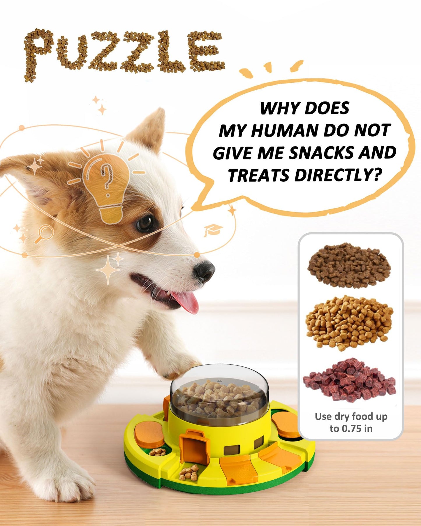 Dog Puzzle Toy - Interactive Slow Feeder & Treat Dispenser