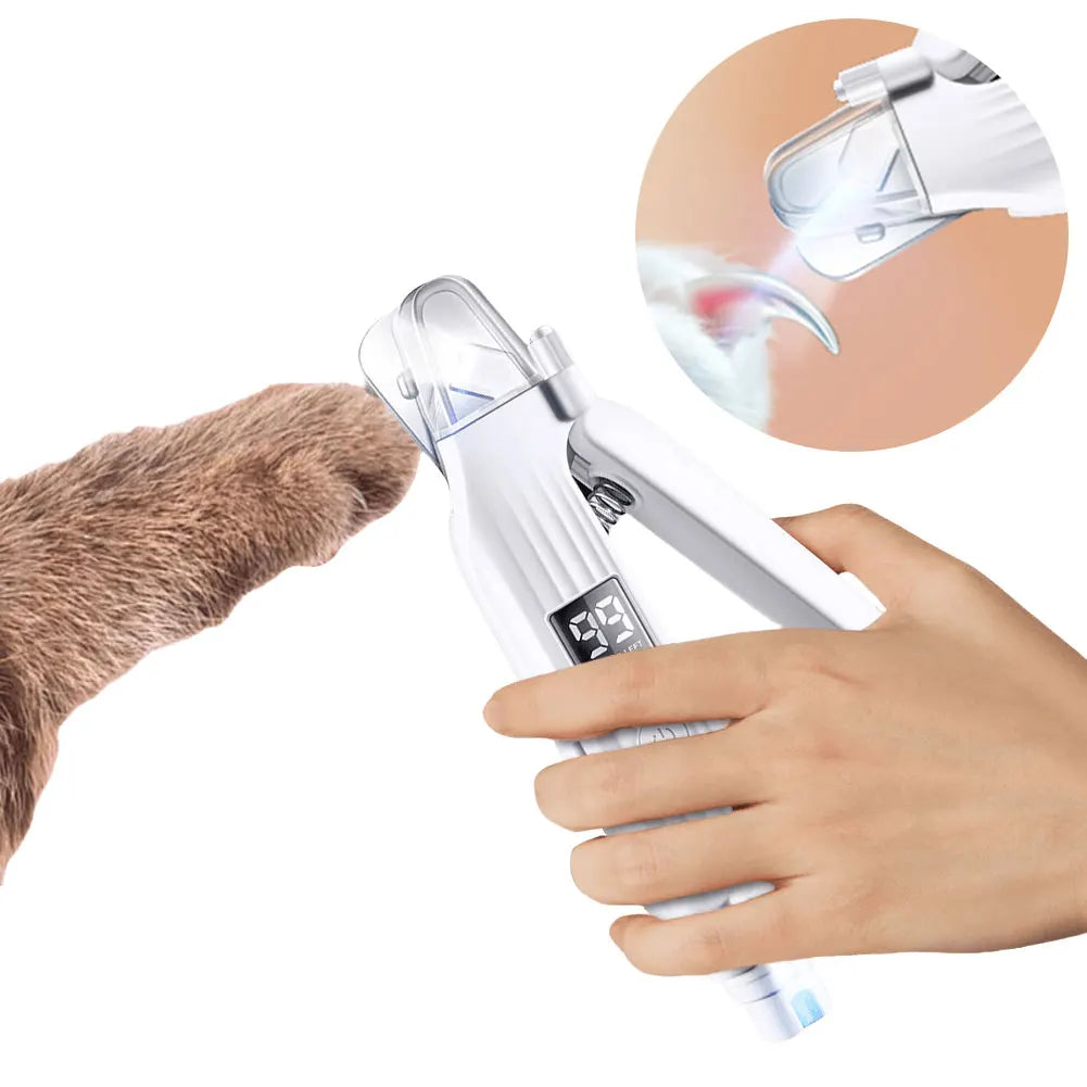 2-in-1 Pet Nail Grinder & Clipper - LED Lights for Safe Trimming