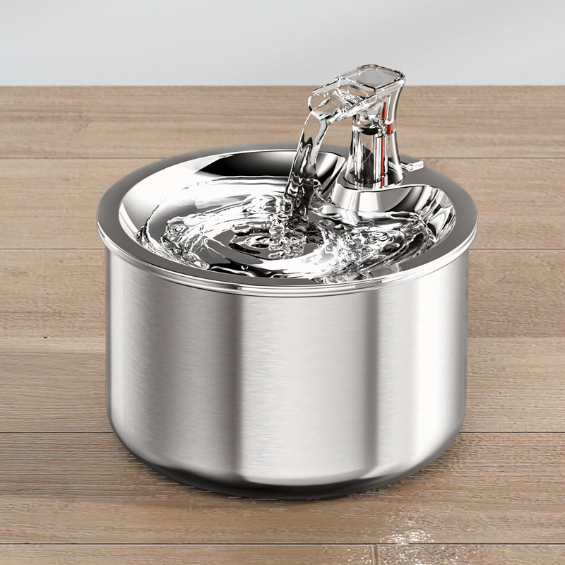 2L Stainless Pet Water Dispenser - Automatic Fountain & Heater