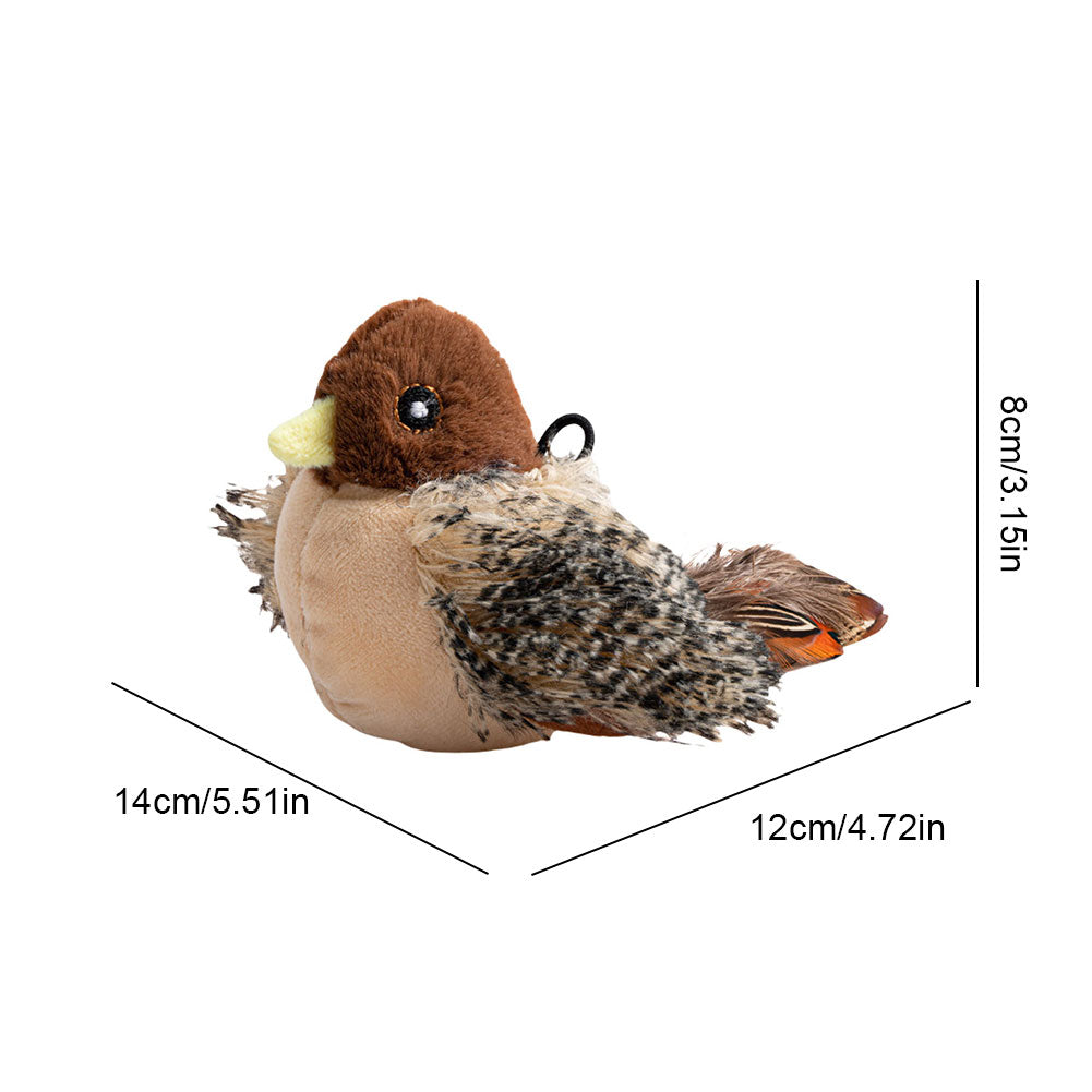 Electric Chirping Bird Toy for Cats - Interactive Plush Fun