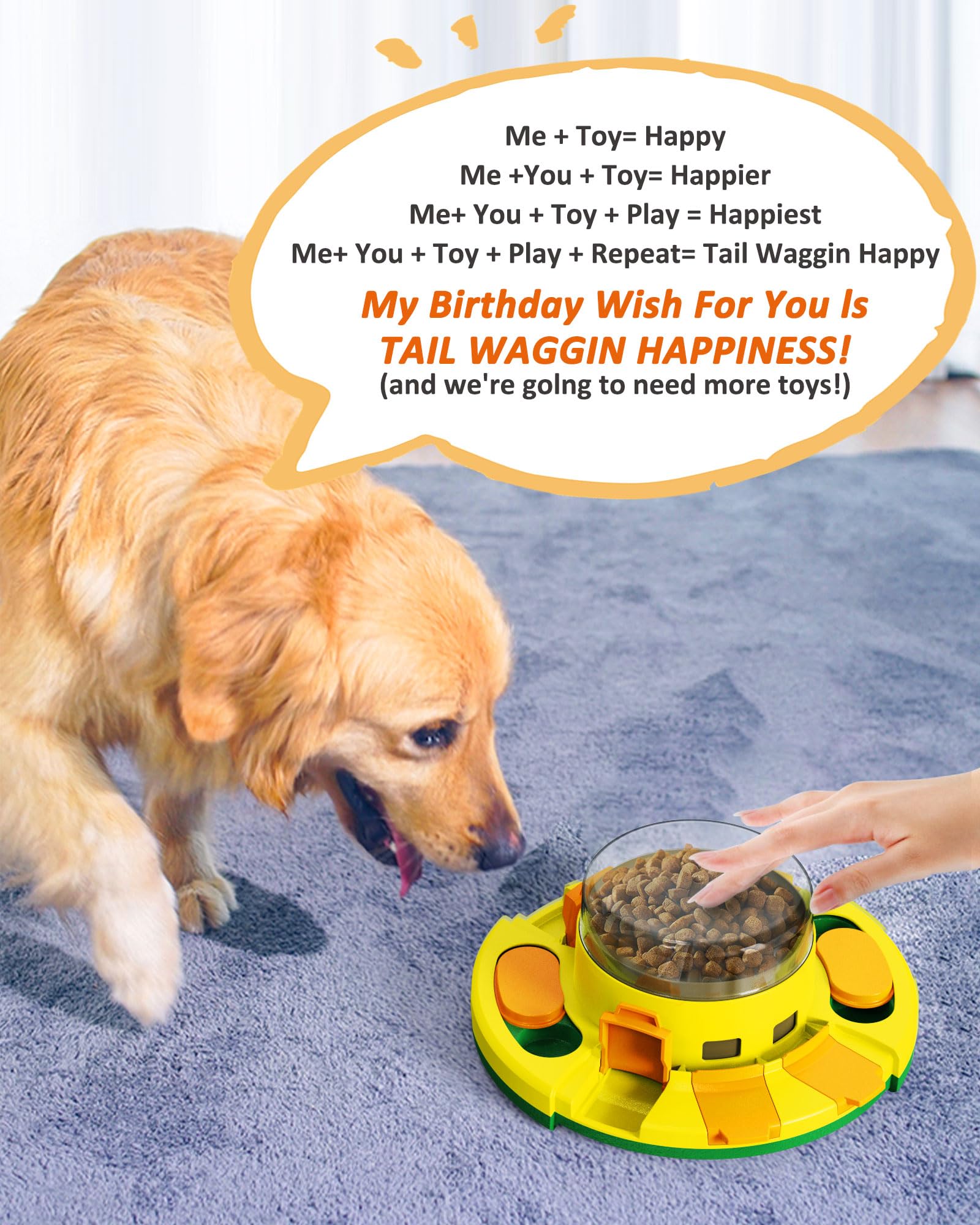 Dog Puzzle Toy - Interactive Slow Feeder & Treat Dispenser