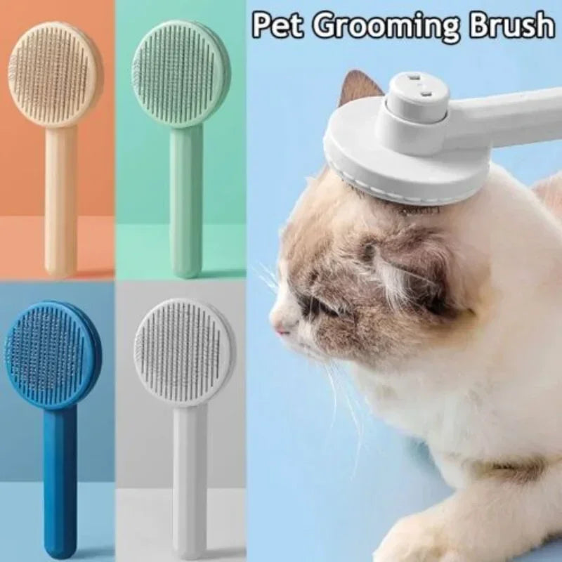 Cat Brush Hair Remover - Grooming Tool for Cats & Dogs