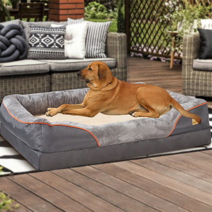 Orthopedic Memory Foam Dog Bed - Waterproof & Washable Cover