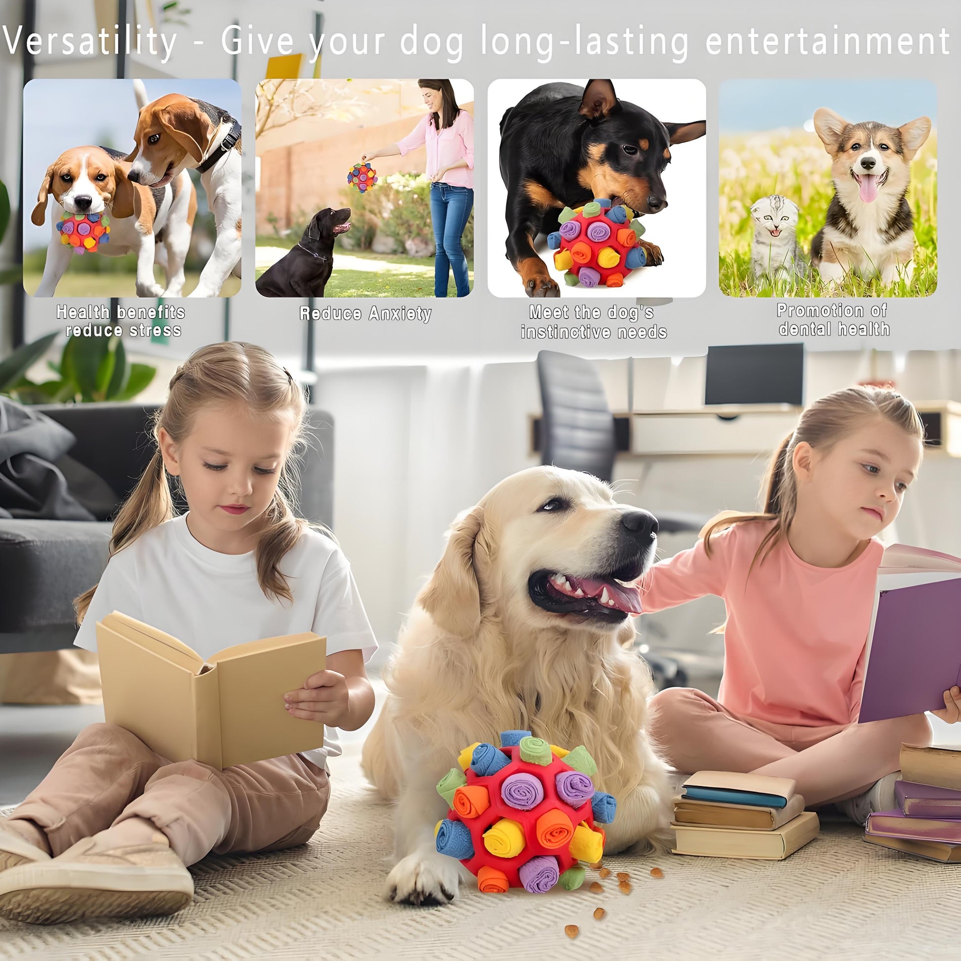 Chew-Resistant Snuffle Ball: Mental Stimulation for Dogs