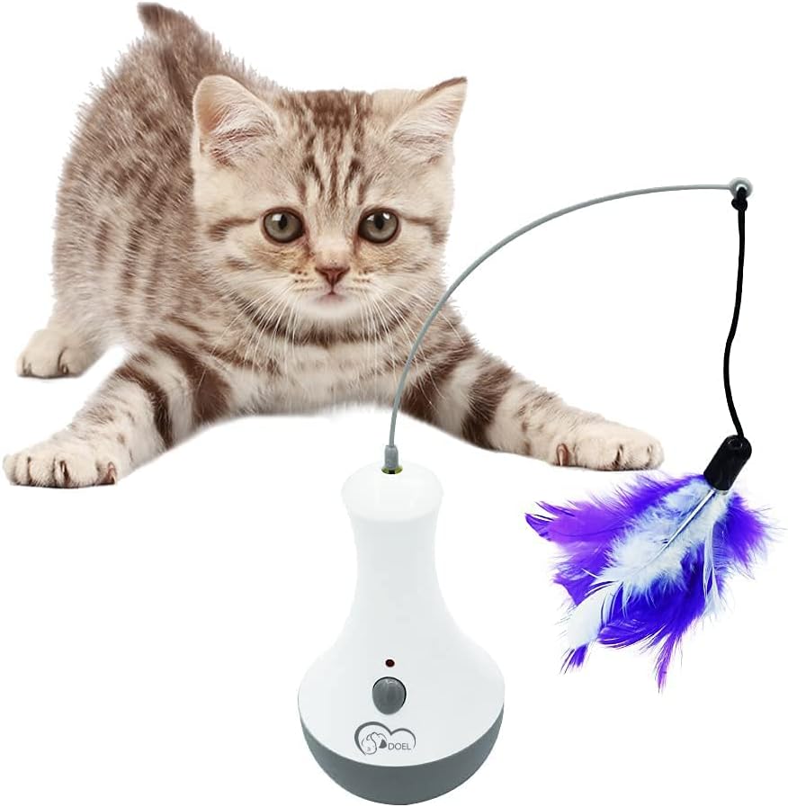 Cat Interactive Feather Toy - Automatic Indoor Play Fun