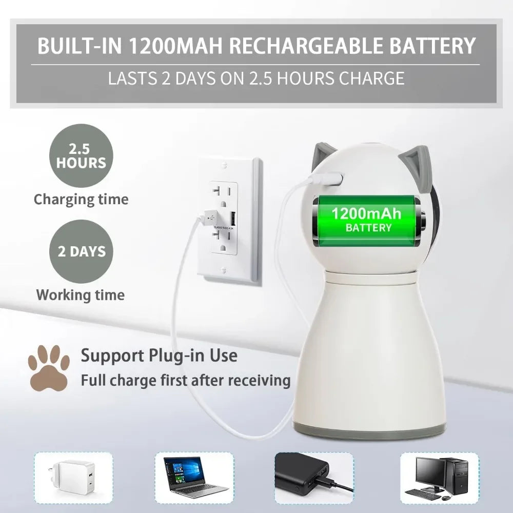Rechargeable Laser Cat Toy: Motion-Activated, Random Trajectory