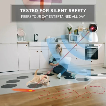 Rechargeable Laser Cat Toy: Motion-Activated, Random Trajectory