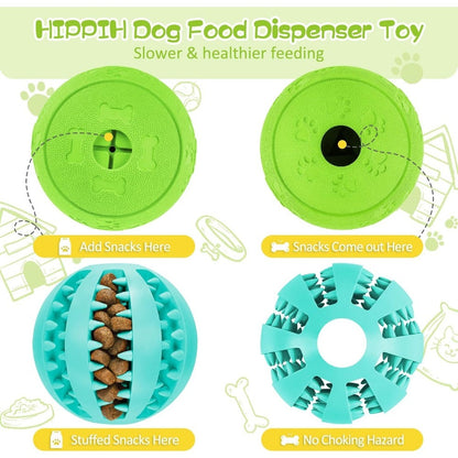 Dog Treat Dispensing Ball - Interactive Teething & Training Toy