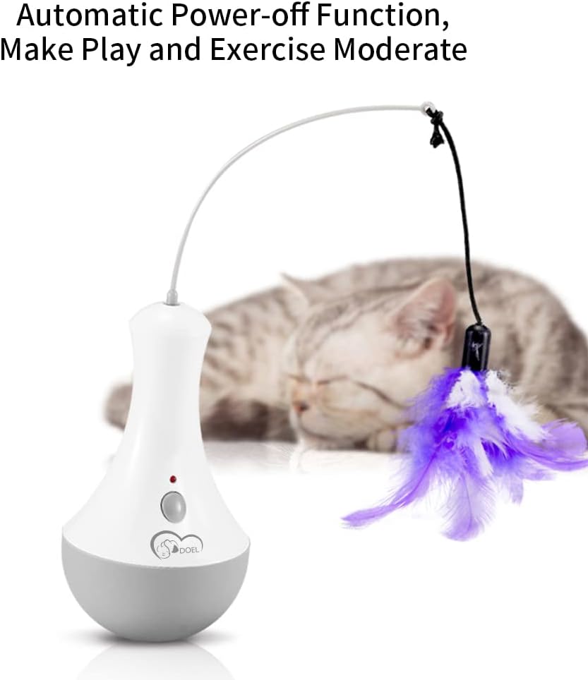 Cat Interactive Feather Toy - Automatic Indoor Play Fun