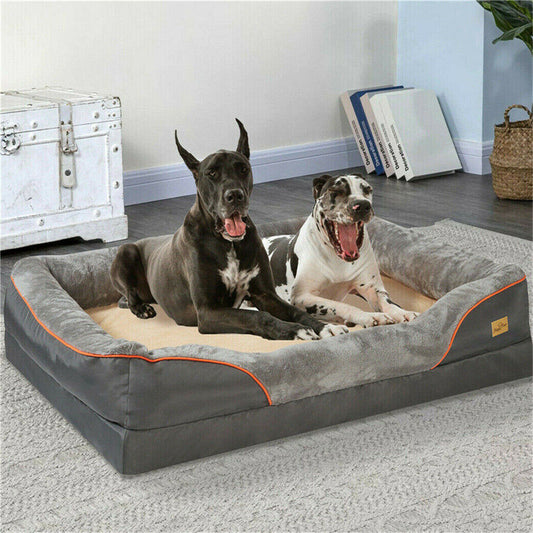 Orthopedic Memory Foam Dog Bed - Waterproof & Washable Cover