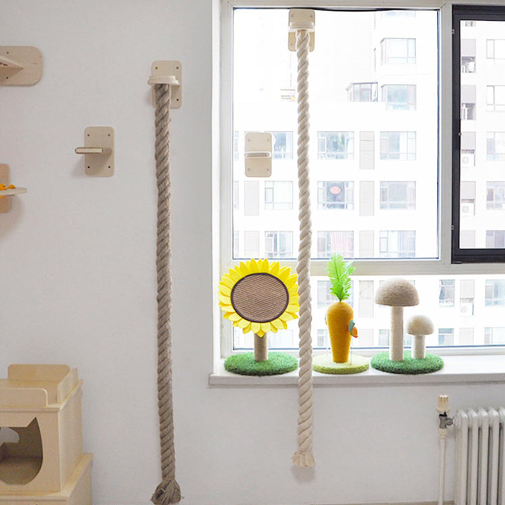 Cat Sisal Rope Climber: Wall-Mounted Tree & Scratching Post