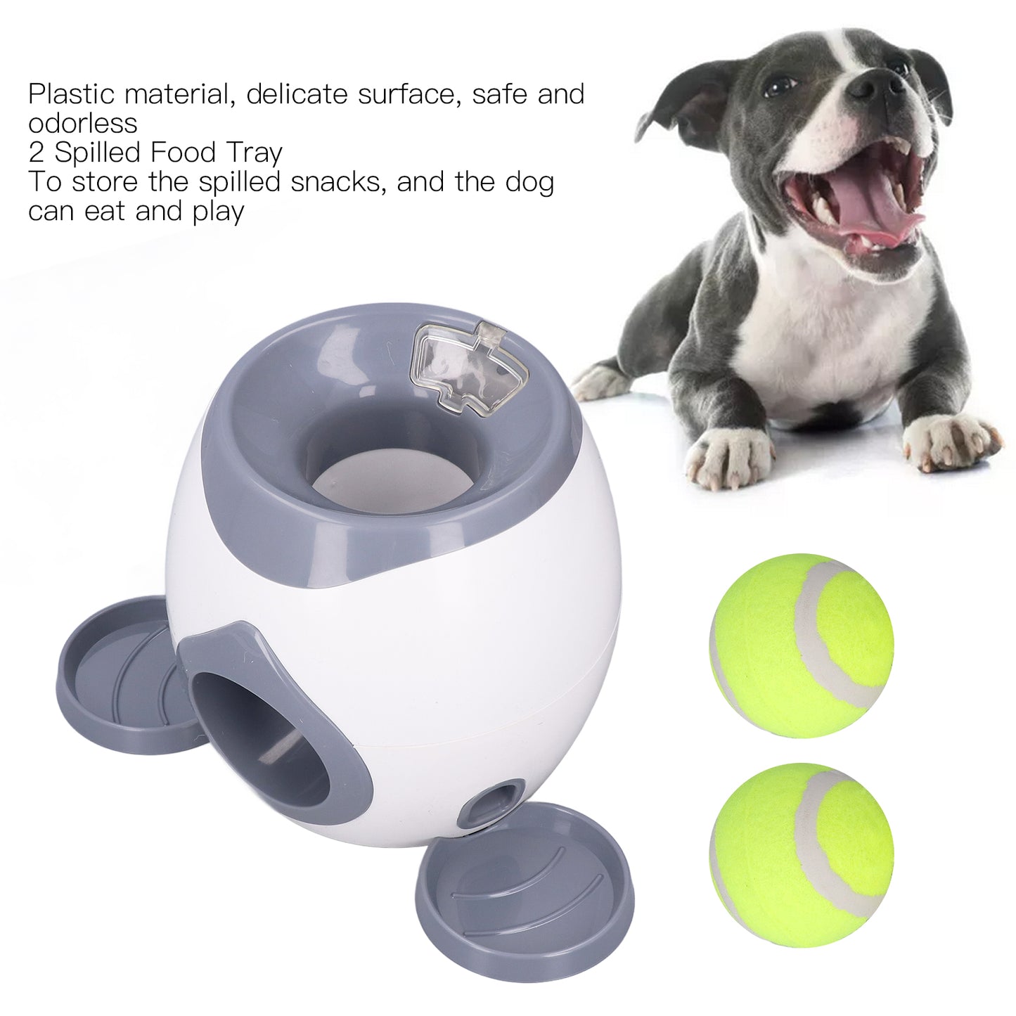 Dog Tennis Ball Machine - Interactive Fetch & Feed Toy
