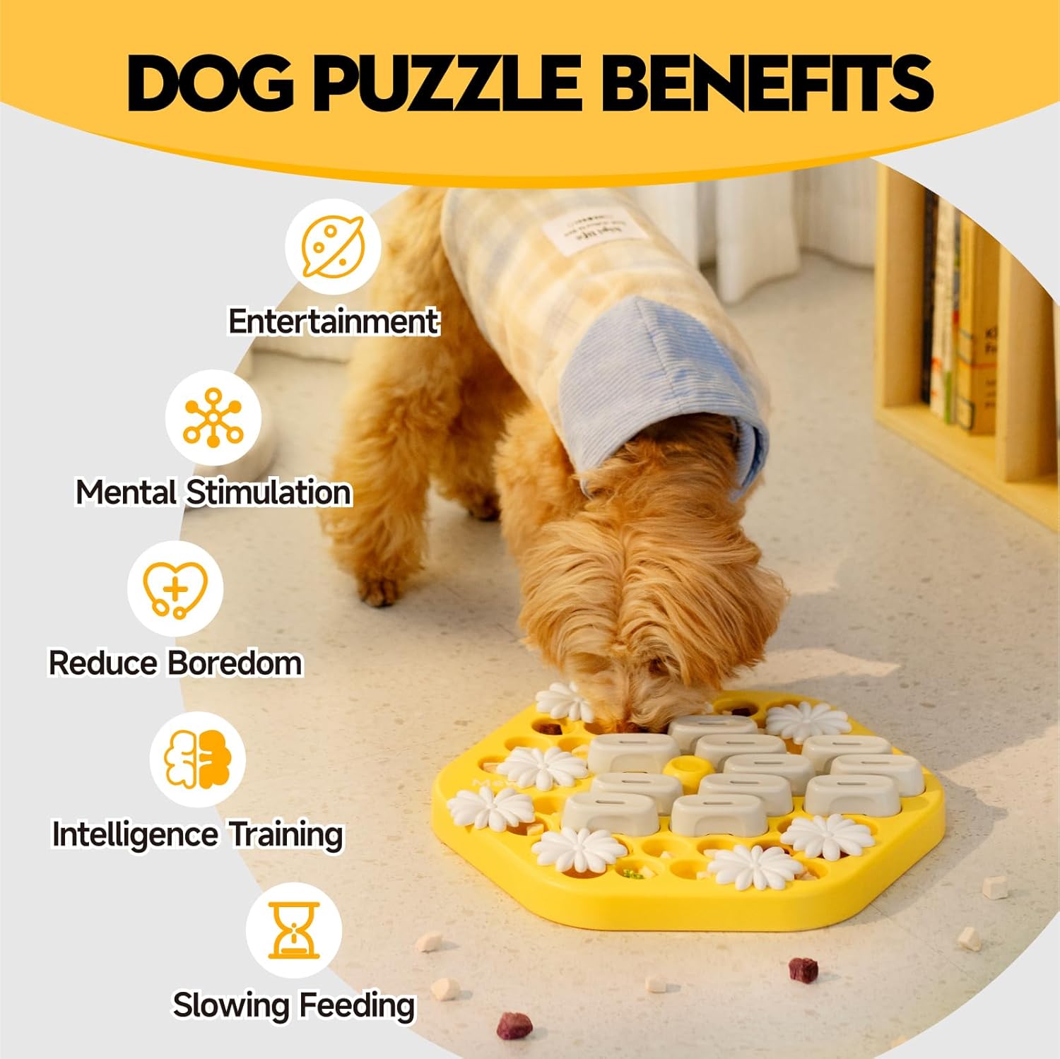 Interactive Dog Puzzle Feeder - Slow Down Mealtime Fun