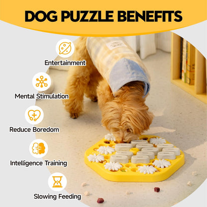 Interactive Dog Puzzle Feeder - Slow Down Mealtime Fun