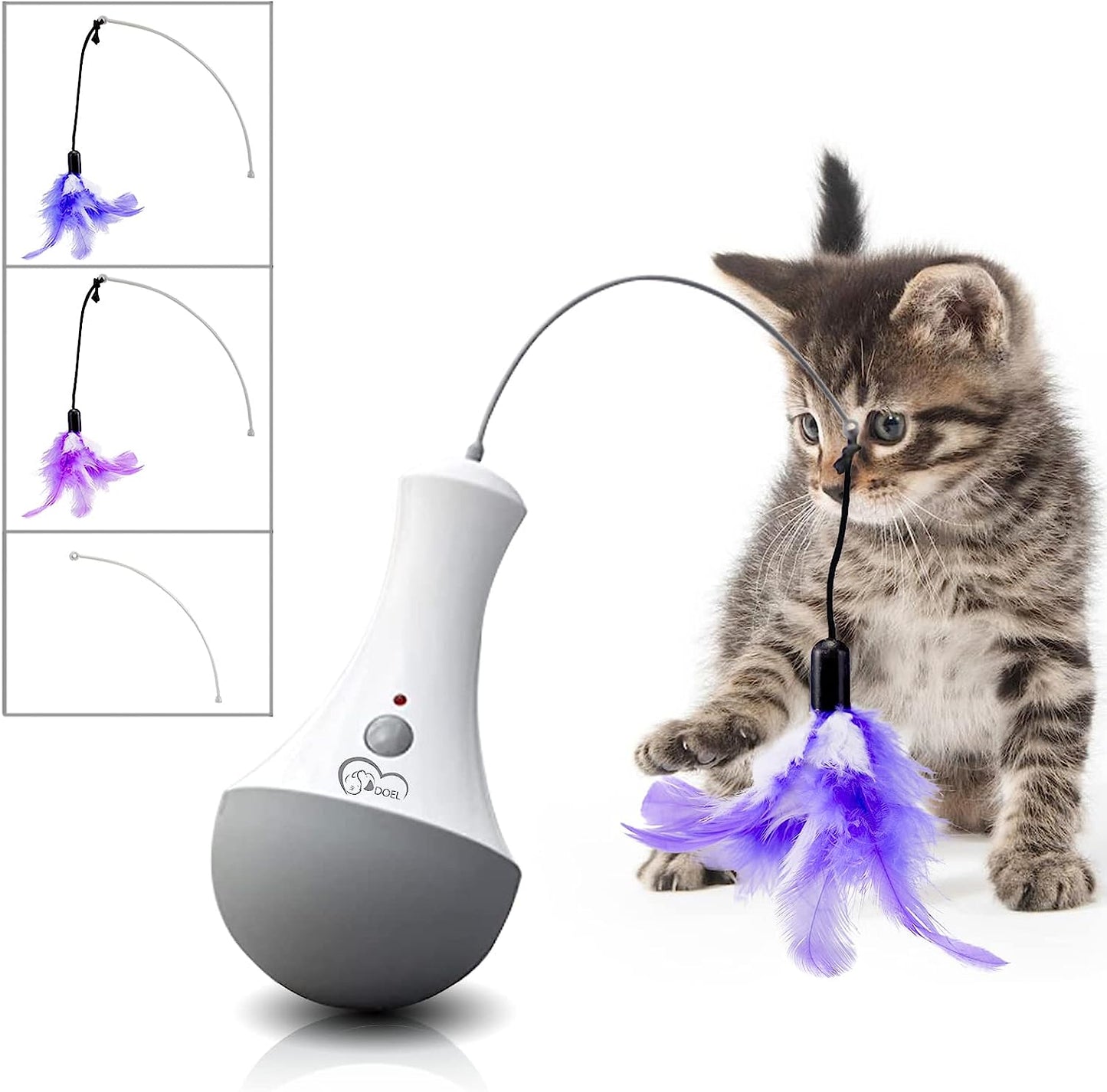 Cat Interactive Feather Toy - Automatic Indoor Play Fun
