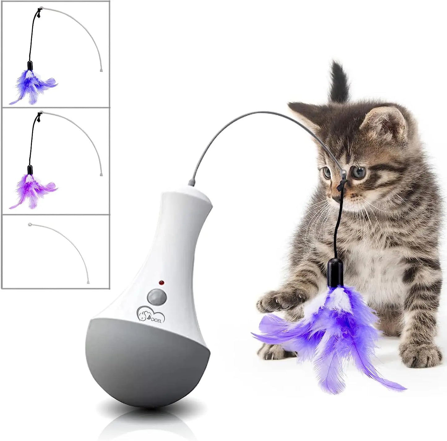Cat Interactive Feather Toy - Automatic Indoor Play Fun