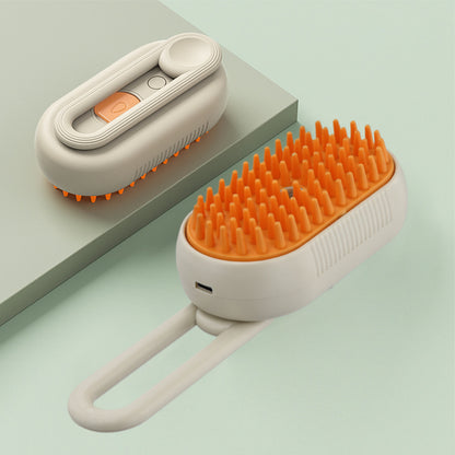 USB Rechargeable Pet Brush: Steam & Massage for Cats/Dogs