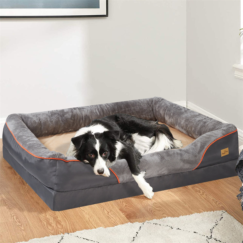 Orthopedic Memory Foam Dog Bed - Waterproof & Washable Cover