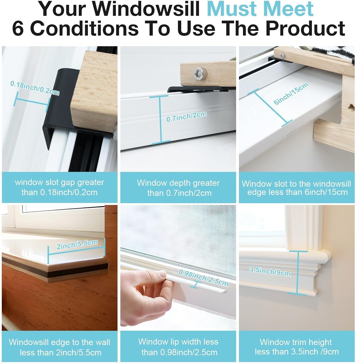 Cat Window Perch - Wood & Metal Frame, Easy Install, Cozy Design