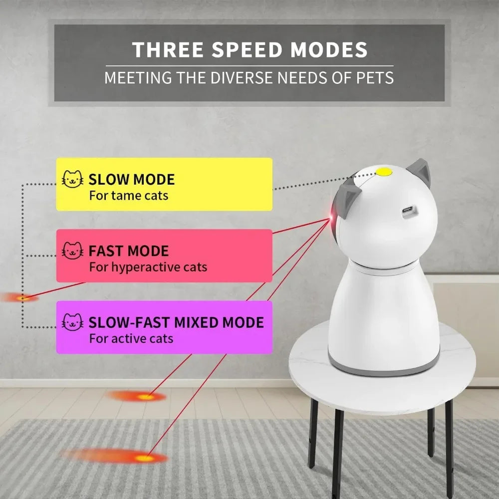 Rechargeable Laser Cat Toy: Motion-Activated, Random Trajectory