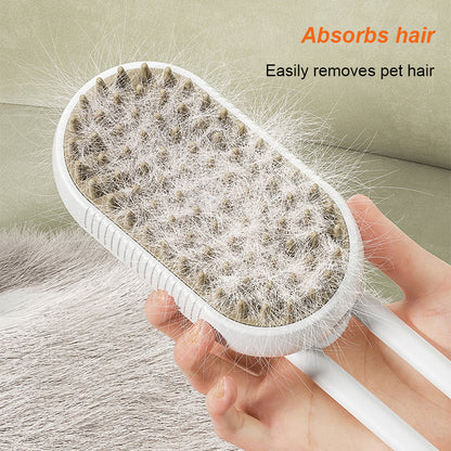 USB Rechargeable Pet Brush: Steam & Massage for Cats/Dogs